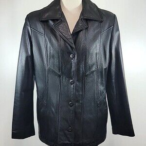 MAXIMA Vintage Wilson's Leather Button Front Jacket size L